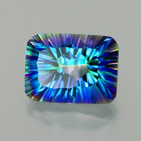Quarzo mistico Arcobaleno superiore naturale da 11.50 ct, Taglio smeraldo, VVS