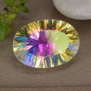 Quarzo mistico Multicolore naturale da 4.35 ct, Taglio ovale, VVS-VS