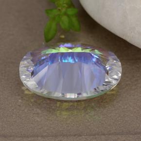 Quarzo mistico naturale multicolore da 4,64 ct, taglio ovale, VVS-VS