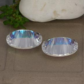 Quarzo mistico naturale multicolore da 10,62 ct, taglio ovale, VVS-VS