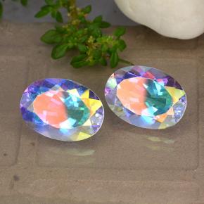 Quarzo mistico naturale multicolore da 10,52 ct, taglio ovale, VVS-VS