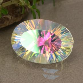 Quarzo mistico Multicolore naturale da 5.04 ct, Taglio ovale, VS