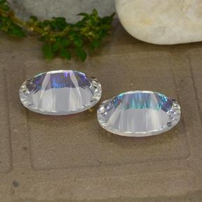 Gemme di Quarzo mistico Multicolore naturale da 10.68 ct, Taglio ovale, VVS-VS