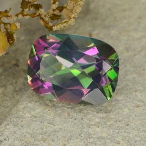 Quarzo mistico Multicolore naturale da 1.53 ct, Taglio a cuscino, VS-SI