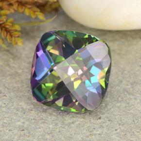 Quarzo mistico Multicolore naturale da 2.43 ct, Taglio a cuscino, VS-SI