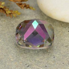 Quarzo mistico naturale multicolore da 2,02 ct, taglio a cuscino, VVS-VS