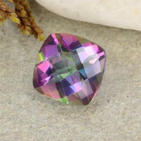 Quarzo mistico Multicolore naturale da 1.89 ct, Taglio a cuscino, VVS-VS