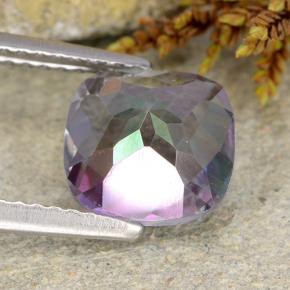 Quarzo mistico naturale multicolore da 1,96 ct, taglio a cuscino, VS