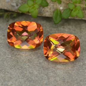 Quarzo mistico naturale multicolore da 3,52 ct, taglio a cuscino, VVS-VS