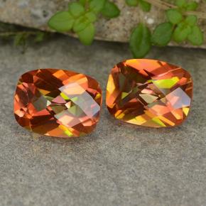 Quarzo mistico naturale multicolore da 3,52 ct, taglio a cuscino, VVS-VS