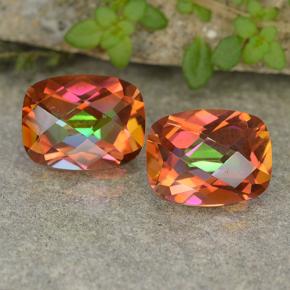 Quarzo mistico naturale multicolore da 3,69 ct, taglio a cuscino, VS