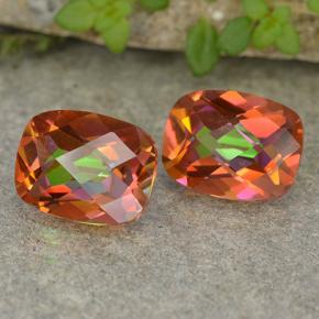 Quarzo mistico naturale multicolore da 3,69 ct, taglio a cuscino, VS