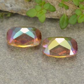 Quarzo mistico naturale multicolore da 3,69 ct, taglio a cuscino, VS