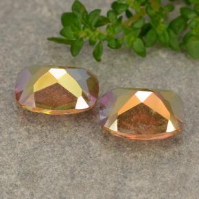 Gemme di Quarzo mistico Multicolore naturale da 3.56 ct, Taglio a cuscino, VVS-VS