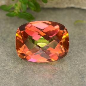 Quarzo mistico naturale multicolore da 1,84 ct, taglio a cuscino, VVS-VS