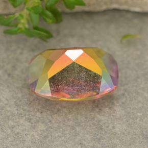 Quarzo mistico naturale multicolore da 1,84 ct, taglio a cuscino, VVS-VS
