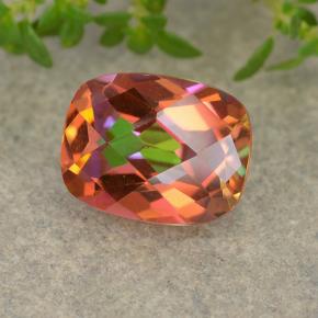 Quarzo mistico naturale multicolore da 1,72 ct, taglio a cuscino, VVS-VS