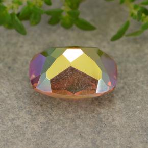 Quarzo mistico naturale multicolore da 1,72 ct, taglio a cuscino, VVS-VS