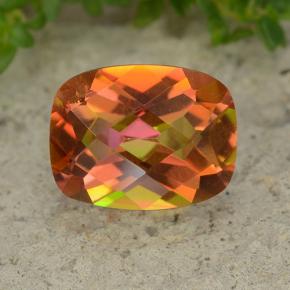 Quarzo mistico naturale multicolore da 1,82 ct, taglio a cuscino, VVS-VS