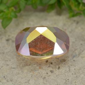 Quarzo mistico naturale multicolore da 1,82 ct, taglio a cuscino, VVS-VS