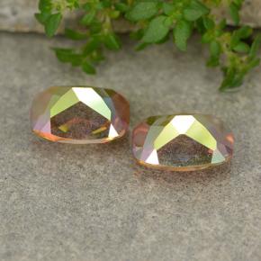 Gemme di Quarzo mistico Multicolore naturale da 3.46 ct, Taglio a cuscino, VVS-VS