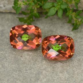 Quarzo mistico naturale multicolore da 3,64 ct, taglio a cuscino, VVS-VS