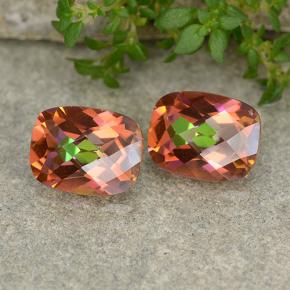 Quarzo mistico naturale multicolore da 3,64 ct, taglio a cuscino, VVS-VS