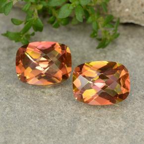 Quarzo mistico naturale multicolore da 3,57 ct, taglio a cuscino, VVS-VS