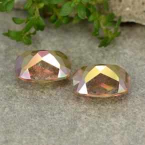 Quarzo mistico naturale multicolore da 3,57 ct, taglio a cuscino, VVS-VS