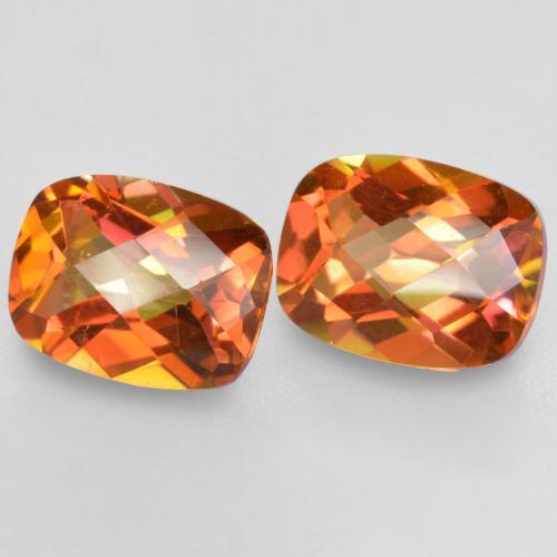 Quarzo mistico naturale multicolore da 3,72 ct, taglio a cuscino, VVS-VS