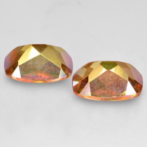 Quarzo mistico naturale multicolore da 3,72 ct, taglio a cuscino, VVS-VS