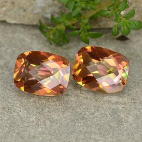 Quarzo mistico naturale multicolore da 3,49 ct, taglio a cuscino, VVS-VS