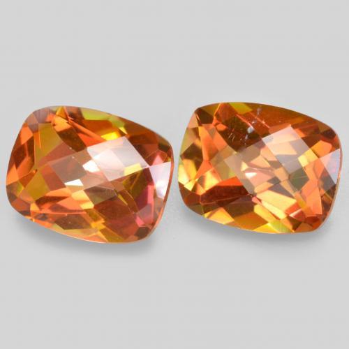 Gemme di Quarzo mistico Multicolore naturale da 3.52 ct, Taglio a cuscino, VS