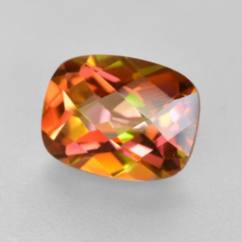 Quarzo mistico naturale multicolore da 1,88 ct, taglio a cuscino, VVS-VS