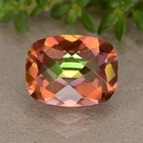 Quarzo mistico naturale multicolore da 1,65 ct, taglio a cuscino, VVS-VS