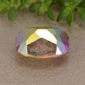 Quarzo mistico naturale multicolore da 1,65 ct, taglio a cuscino, VVS-VS