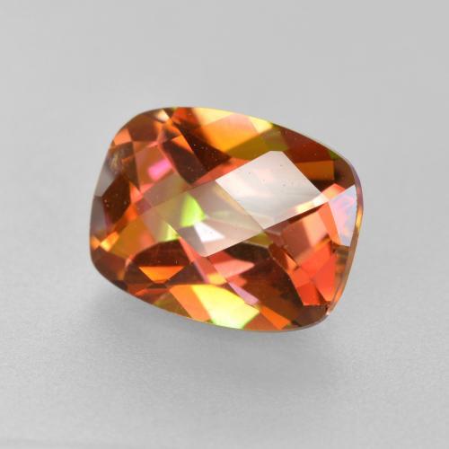 Quarzo mistico naturale multicolore da 1,83 ct, taglio a cuscino, VVS-VS