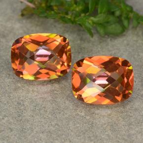Quarzo mistico naturale multicolore da 3,70 ct, taglio a cuscino, VS