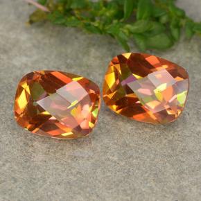 Quarzo mistico naturale multicolore da 3,70 ct, taglio a cuscino, VS