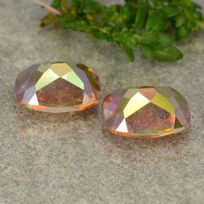Quarzo mistico naturale multicolore da 3,70 ct, taglio a cuscino, VS