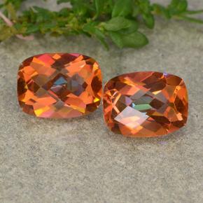Quarzo mistico naturale multicolore da 3,48 ct, taglio a cuscino, VS