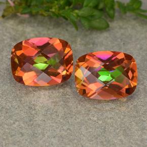 Gemme di Quarzo mistico Multicolore naturale da 3.60 ct, Taglio a cuscino, VVS-VS