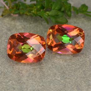 Gemme di Quarzo mistico Multicolore naturale da 3.60 ct, Taglio a cuscino, VVS-VS