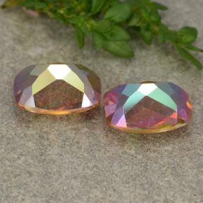 Gemme di Quarzo mistico Multicolore naturale da 3.60 ct, Taglio a cuscino, VVS-VS