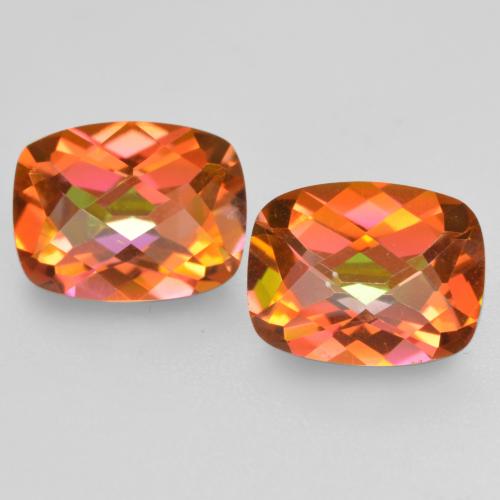 Gemme di Quarzo mistico Multicolore naturale da 3.44 ct, Taglio a cuscino, VS