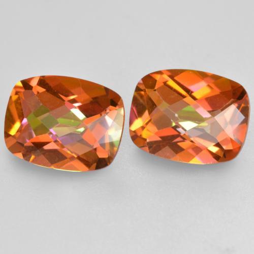 Gemme di Quarzo mistico Multicolore naturale da 3.44 ct, Taglio a cuscino, VS