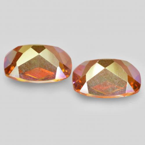 Gemme di Quarzo mistico Multicolore naturale da 3.44 ct, Taglio a cuscino, VS