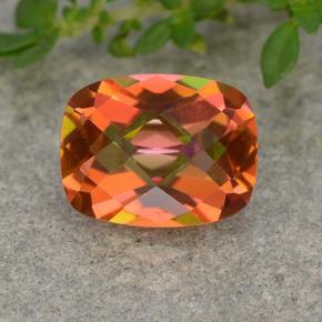 Quarzo mistico naturale multicolore da 1,82 ct, taglio a cuscino, VVS-VS