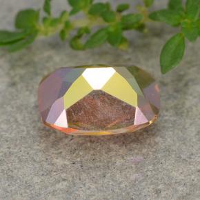Quarzo mistico naturale multicolore da 1,82 ct, taglio a cuscino, VVS-VS