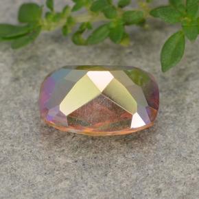 Quarzo mistico naturale multicolore da 1,62 ct, taglio a cuscino, VVS-VS